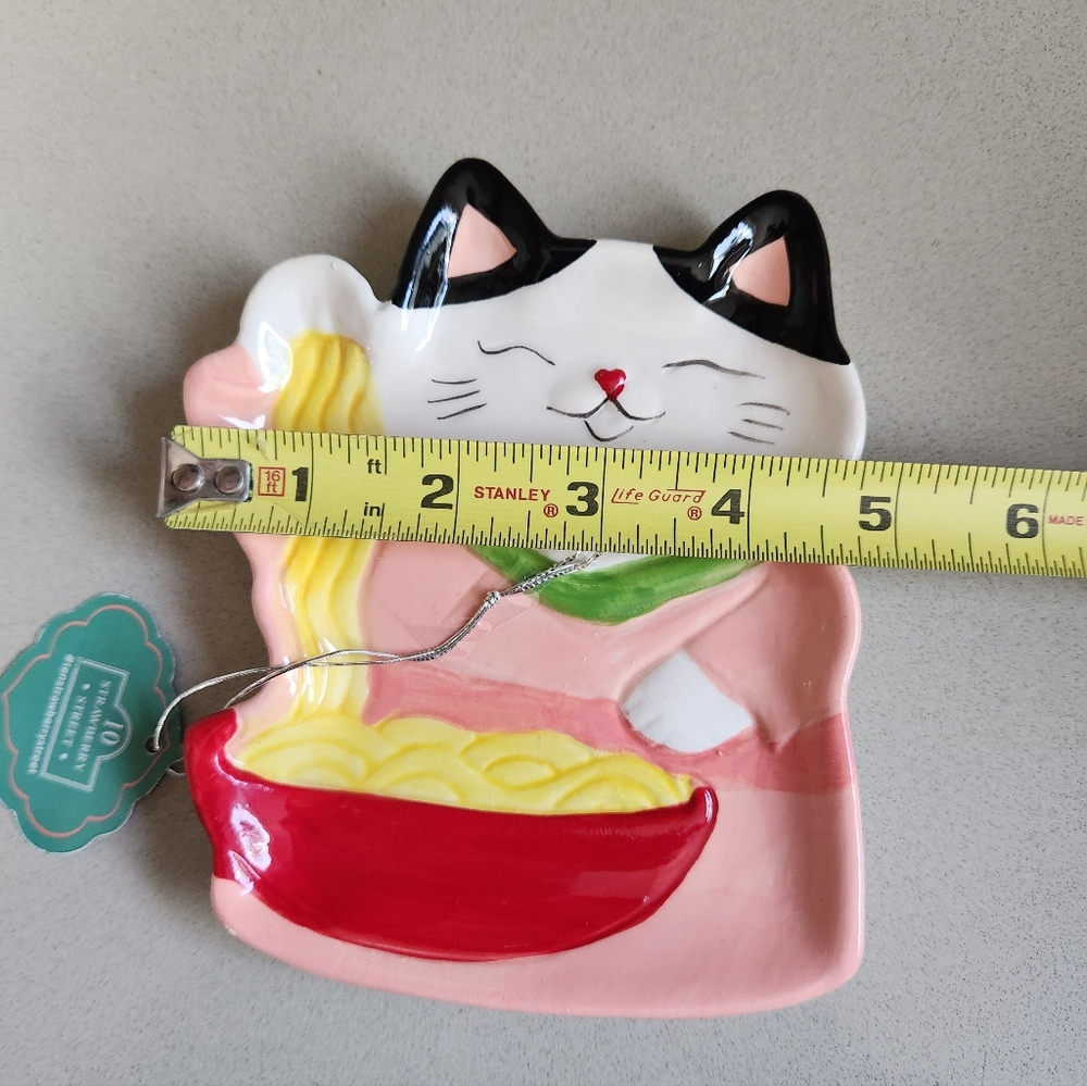 10 Strawberry Street Adorable Cat Spoon Rest **NEW - Picture 8 of 9
